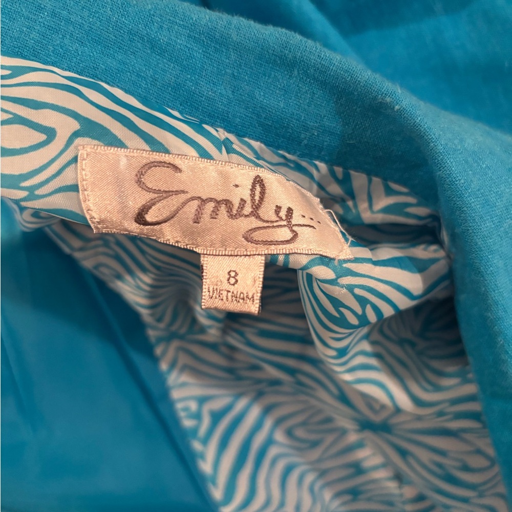 Vibrant Blue Women's Linen Suit Set - Picture 4 of 4